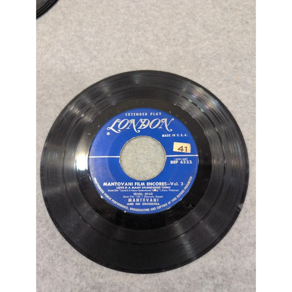 Mantovani Film Encores Vol 3 London Records BEP 6322 7 Inch EP Vinyl 45 RPM - Picture 3 of 3